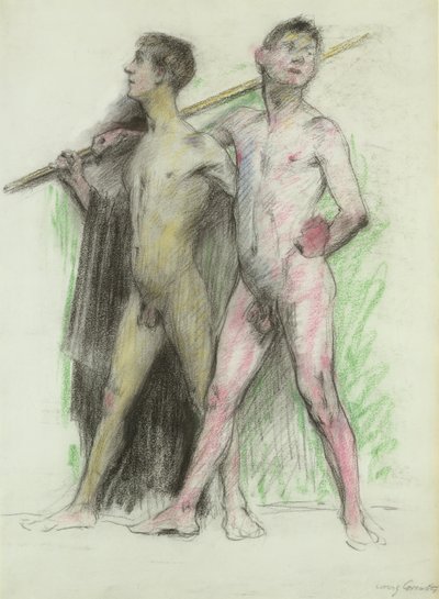 Estudio de dos figuras masculinas de Lovis Corinth